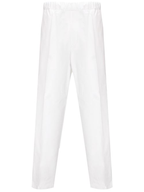 Optical white cotton gabardine pants Jil Sander | J21KA0012J45217100